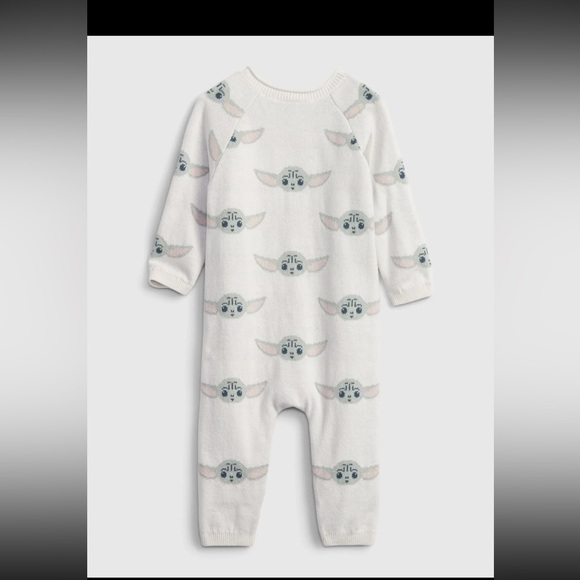 NWT Baby Gap Knitted Yoda Romper - Size 3-6 Months - Picture 5 of 6